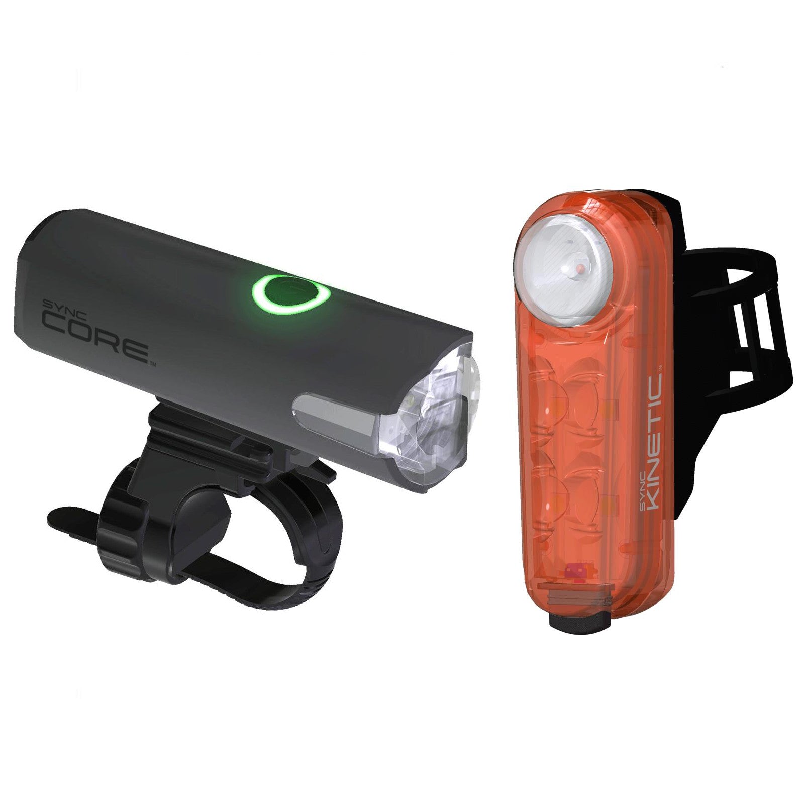 Cateye Sync Core 500 / Sync Kinetic Front & Rear Bike Light Set