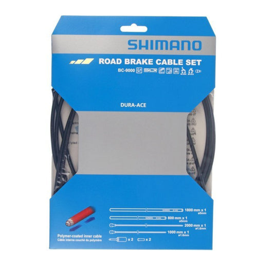 Shimano Dura-Ace 9000 Road with Polymer Coated Inners Grey Bike Brake Inner & Outer Cable Set