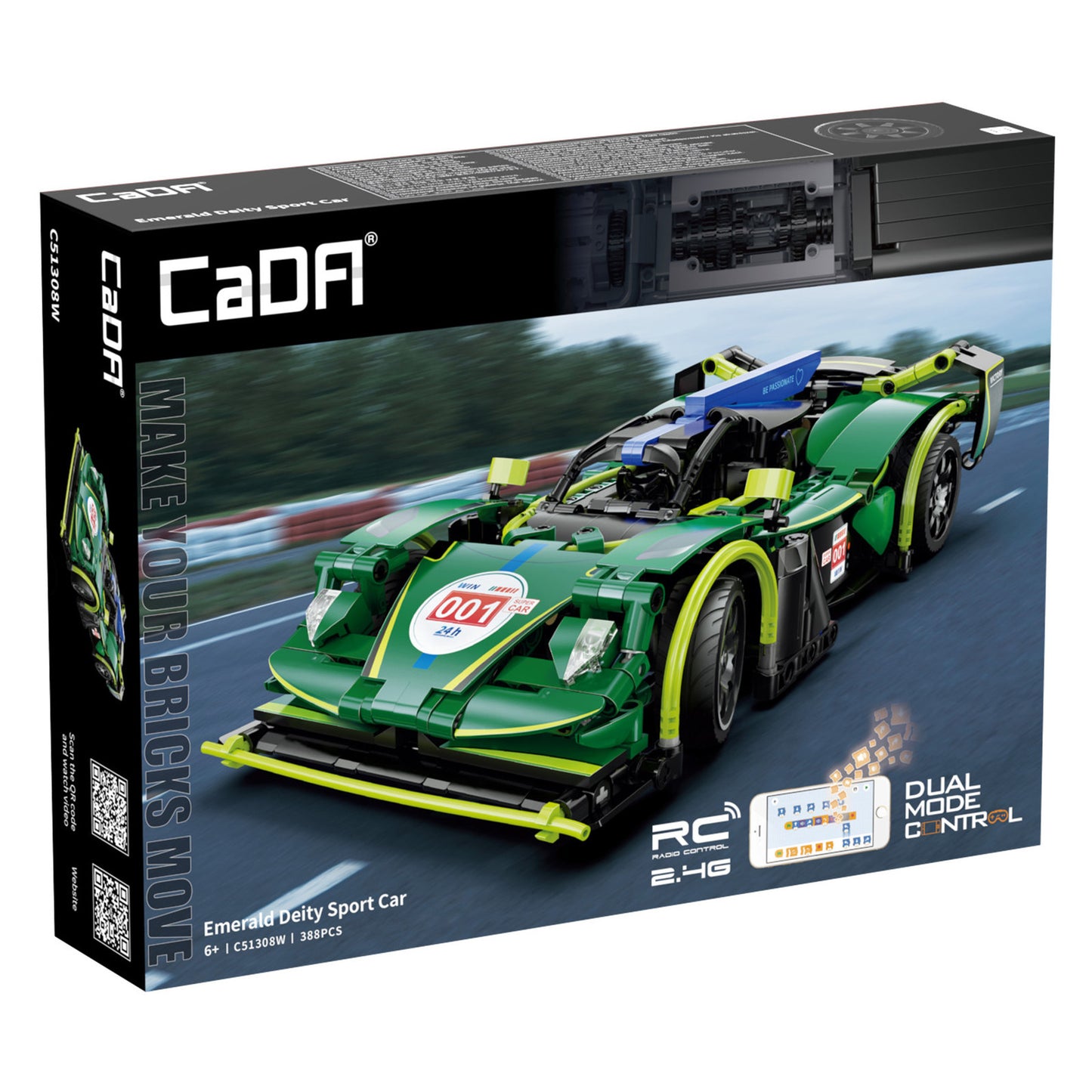 CaDA Emerald Deity Sports Car 3D Puzzle 388 Pieces C51308W Alternate 3