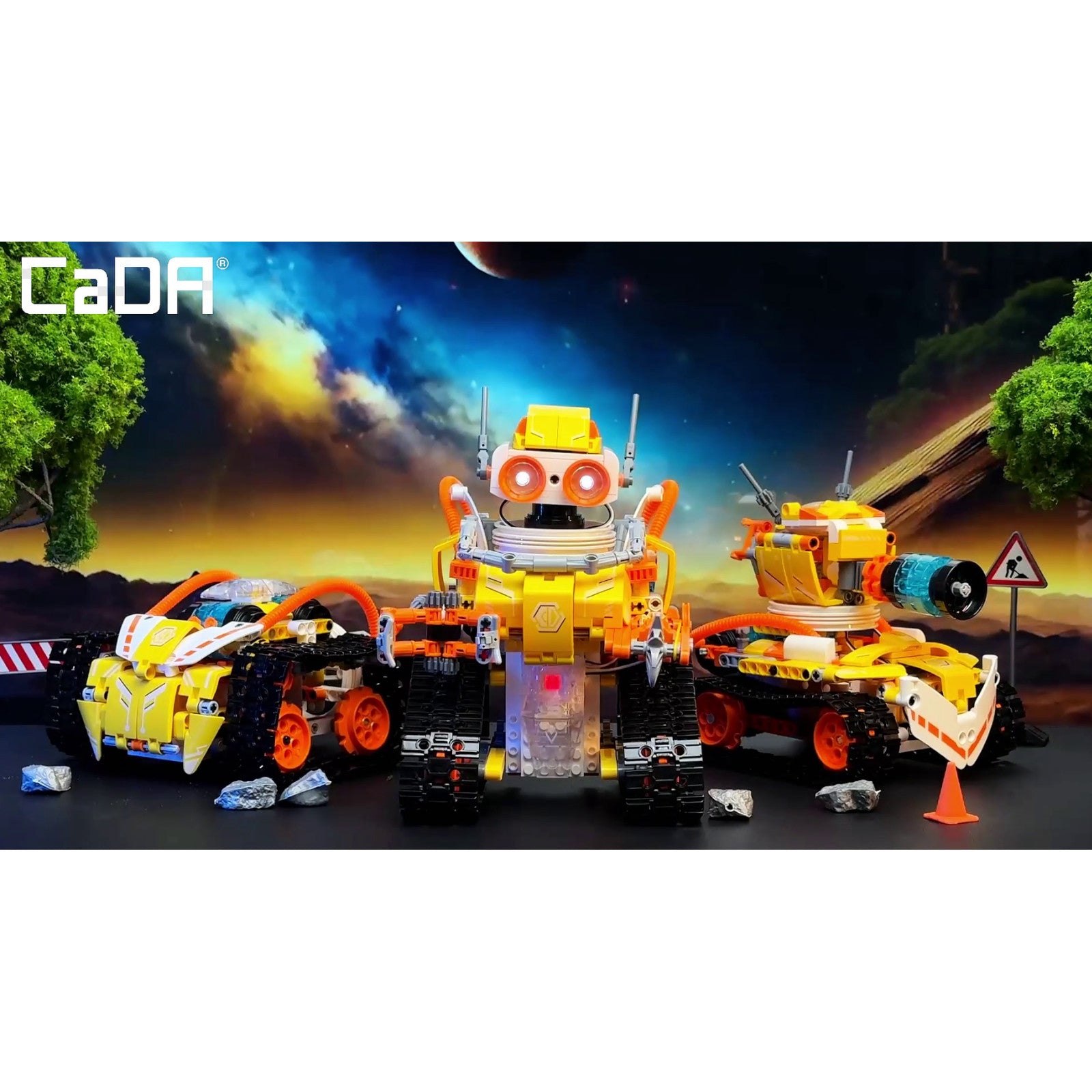 CaDA W-Bot Code Robot 3-in-1 3D Puzzle 455 Pieces C83003W Alternate 2