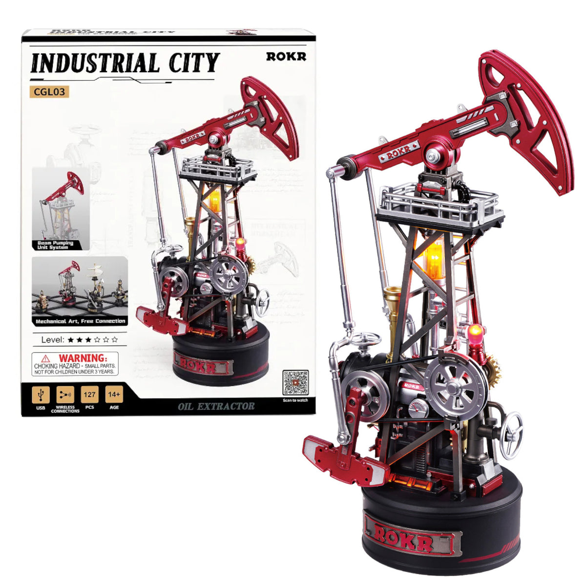 ROKR Oil Pump Jack Mechanical 3D Puzzle CGL03 3D Puzzle Alternate 11