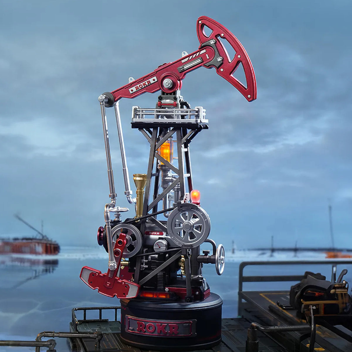 ROKR Oil Pump Jack Mechanical 3D Puzzle CGL03 3D Puzzle Alternate 2
