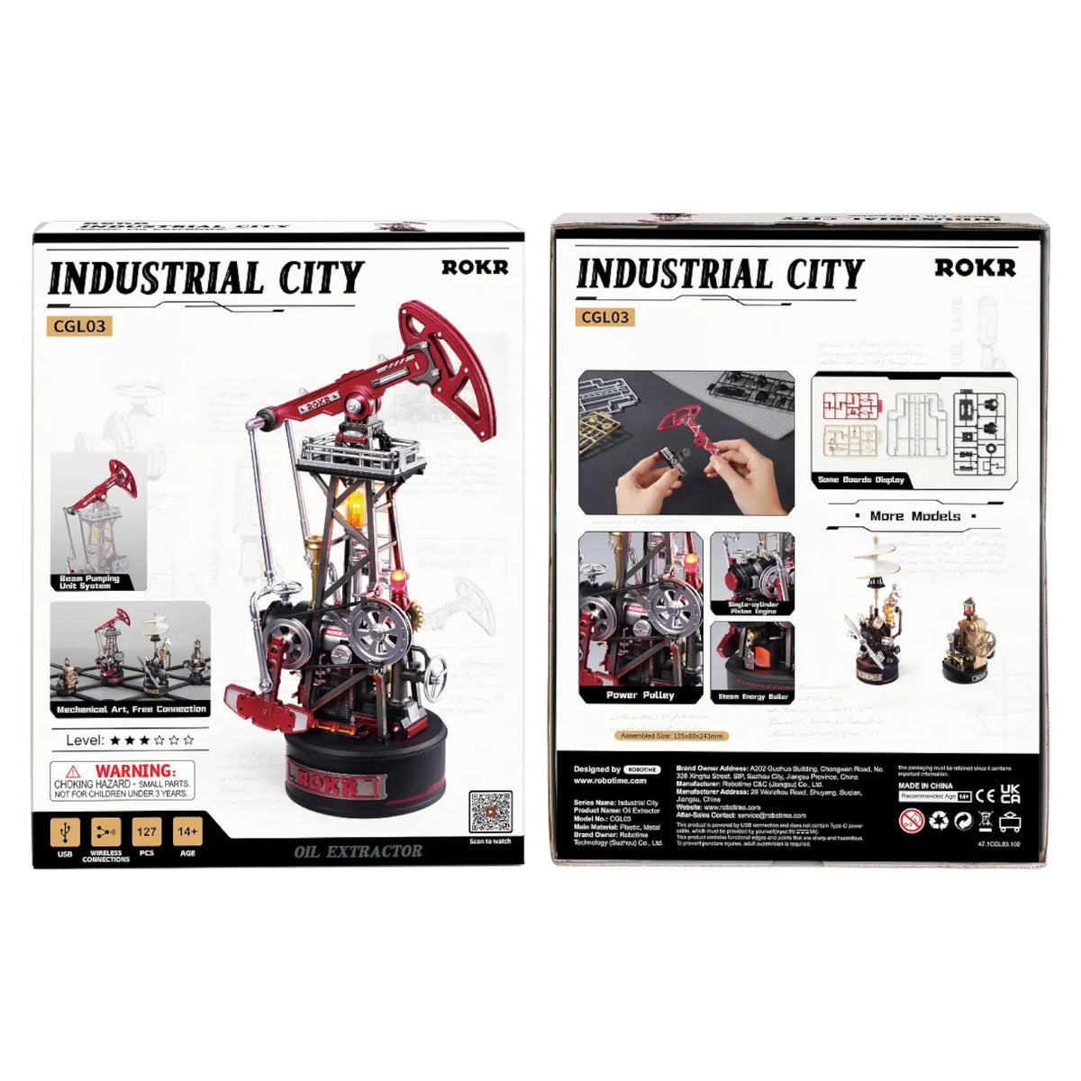 ROKR Oil Pump Jack Mechanical 3D Puzzle CGL03 3D Puzzle Alternate 6