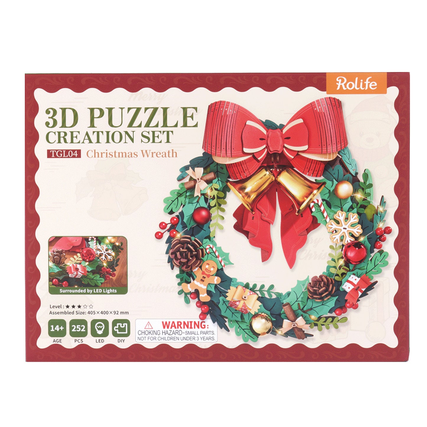 Rolife Christmas Wreath  3D Puzzle