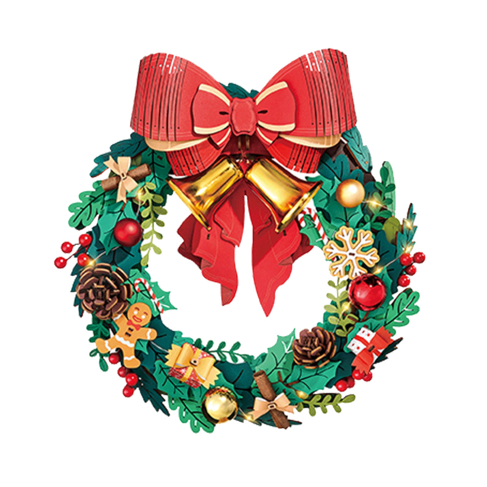 Rolife Christmas Wreath  3D Puzzle Alternate 1