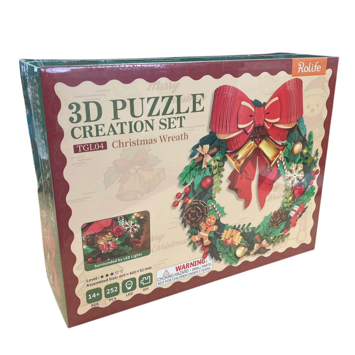 Rolife Christmas Wreath 3D Puzzle Festive Decoration
