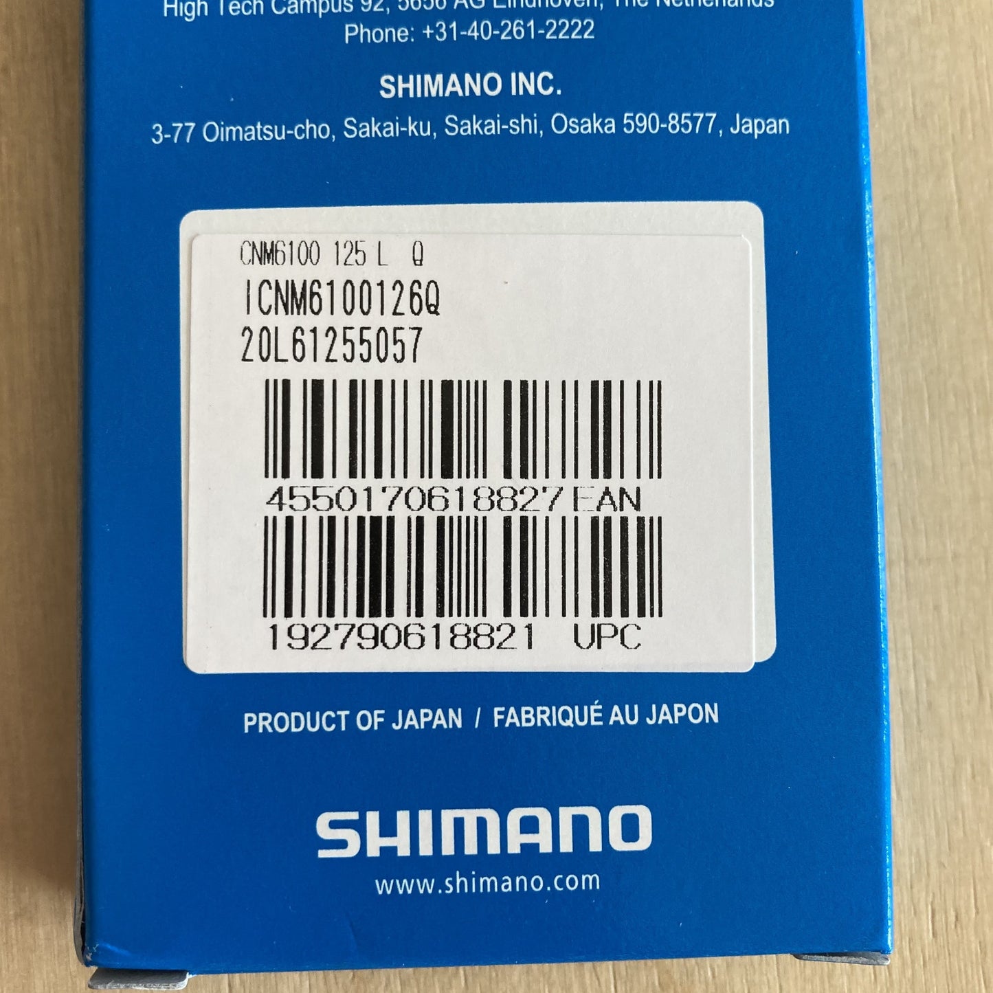 Chaîne de vélo Shimano CN-M6100 Deore 126 maillons 12 vitesses