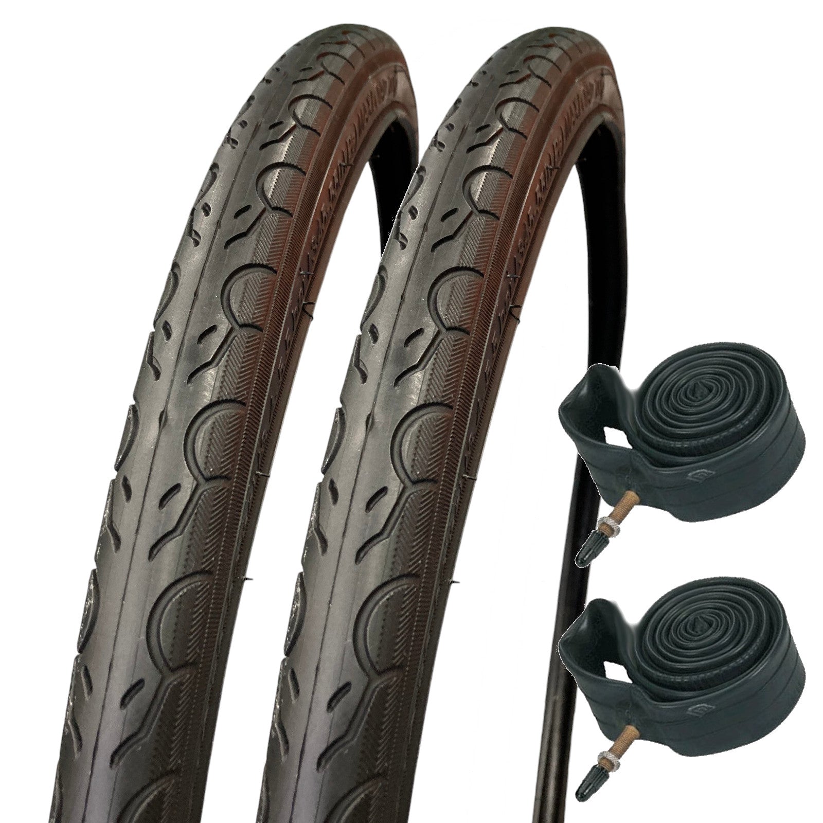 Contrast Glyde 700x35c 700c Bike Tyre Pair of Tyres With Presta Tubes