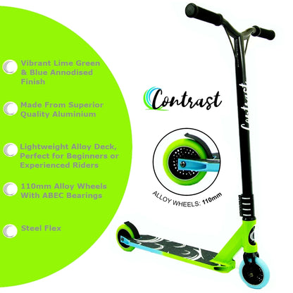 Contrast Pro Ride Stunt Scooter - Available in 6 Colours