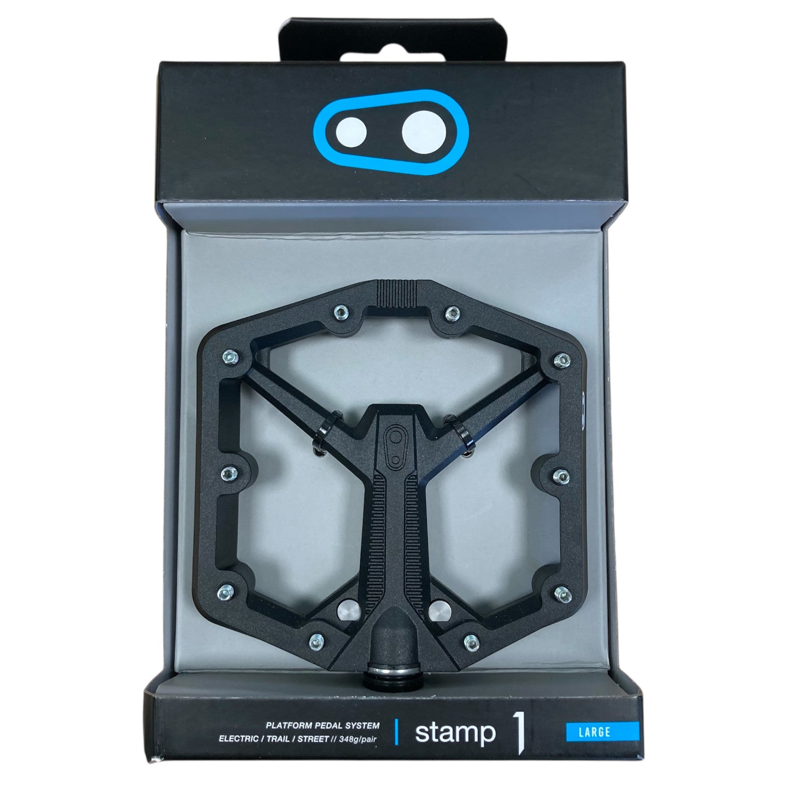 Crank Brothers Stamp 1 V2 Gen 2 Large 9/16 Inch Platform Bike Pedals Black Large Alternate 1