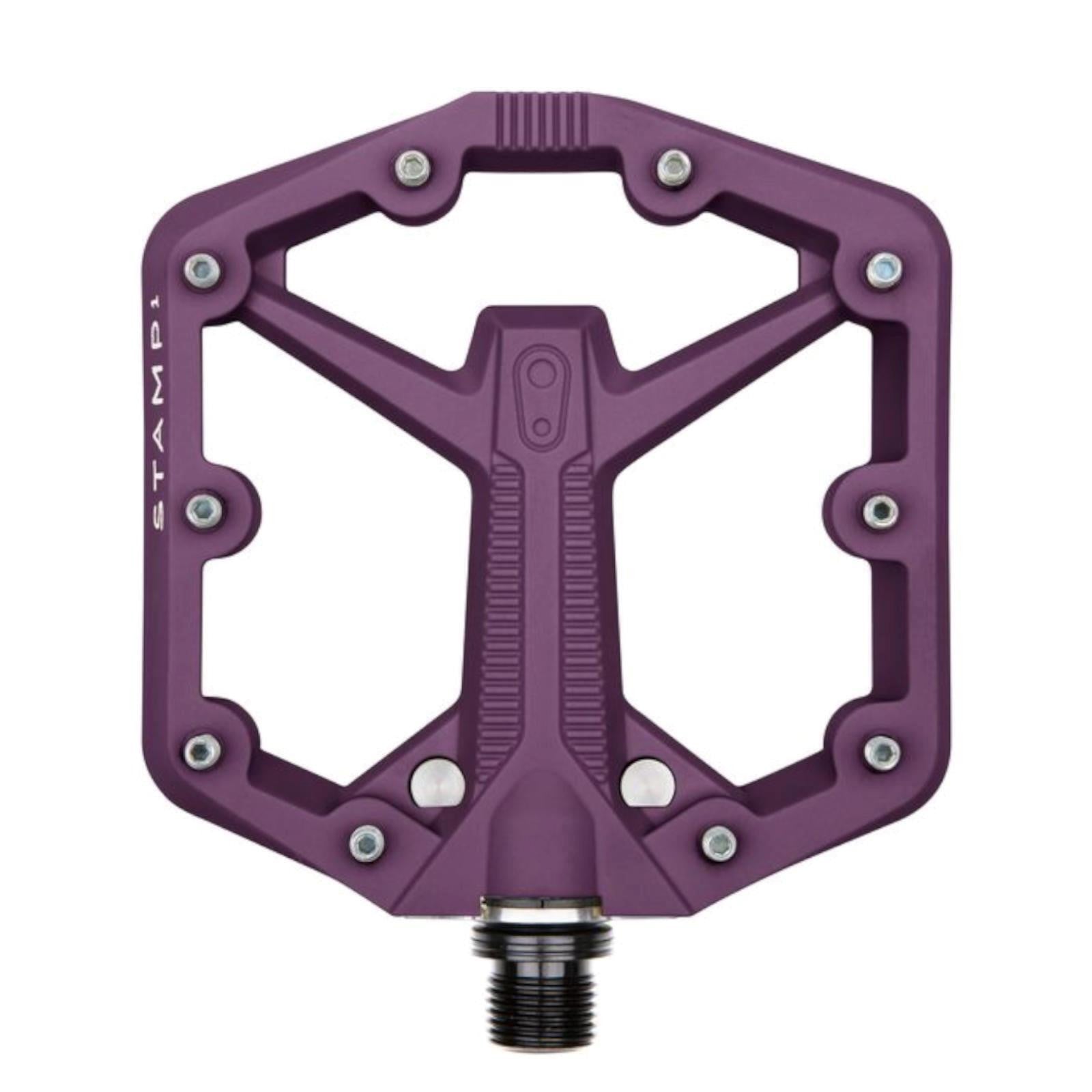 Crank Brothers Stamp 1 V2 Gen 2 Large 9/16 Inch Platform Bike Pedals Purple Large
