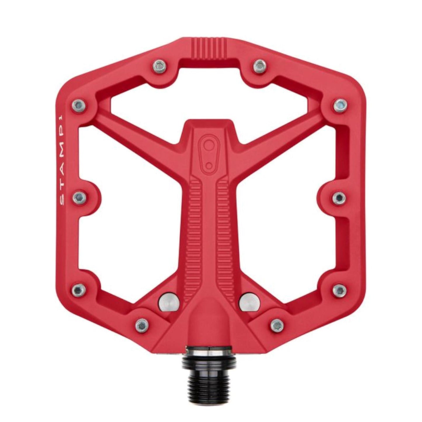 Crank Brothers Stamp 1 V2 Gen 2 Large 9/16 Inch Platform Bike Pedals Red Large