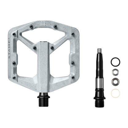 Crank Brothers Stamp 2 V2 Gen 2 Raw Large 9/16 Inch Platform Bike Pedals Alternate 1