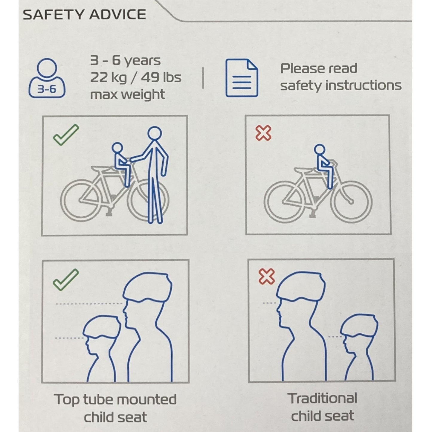 Oxford Little Explorer Cross Bar Top Tube Seat Bike Frame Mounted Child Seat Alternate 10