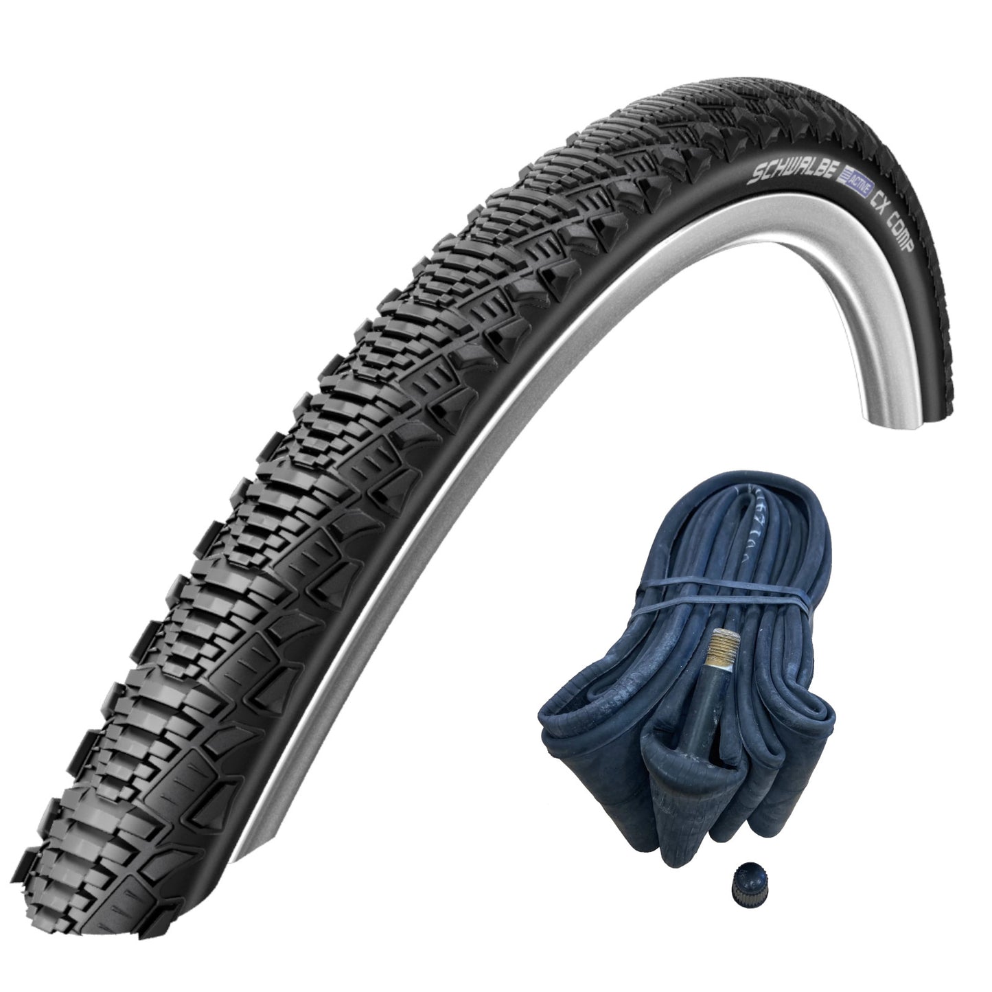 Schwalbe CX Comp 24 x 1.75 24 Inch Bike Tyre Single Tyre 1 Schrader Tube