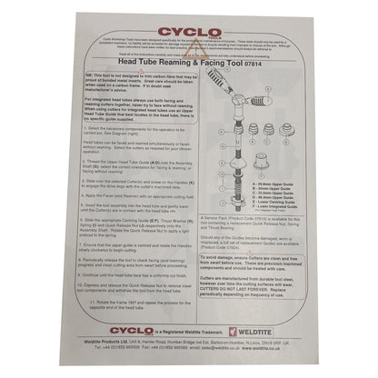 Cyclo Advanced Headtube Reamer and Facer Bike Headset Tool