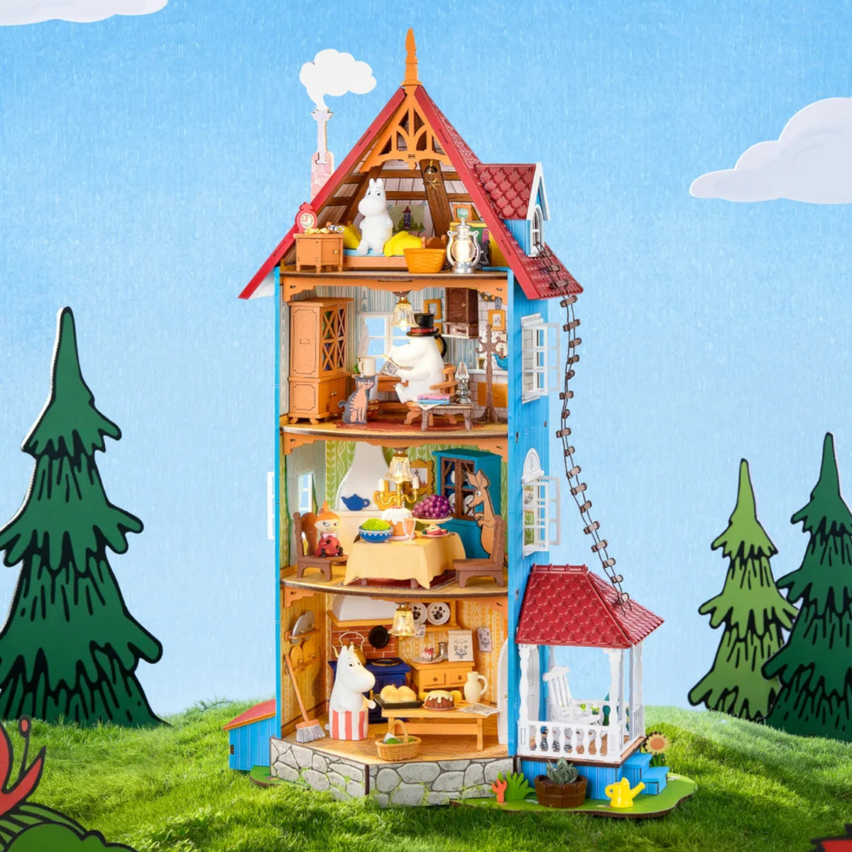 Rolife Moominhouse DIY Miniature House DA009 3D Puzzle Alternate 1
