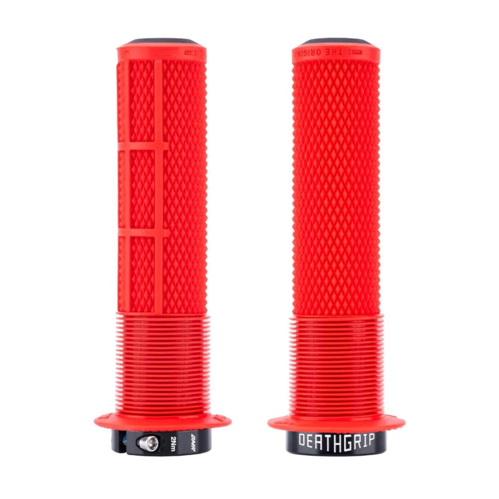 DMR DeathGrip 2 Red Thin Flanged Bike Handlebar Grips Alternate 1
