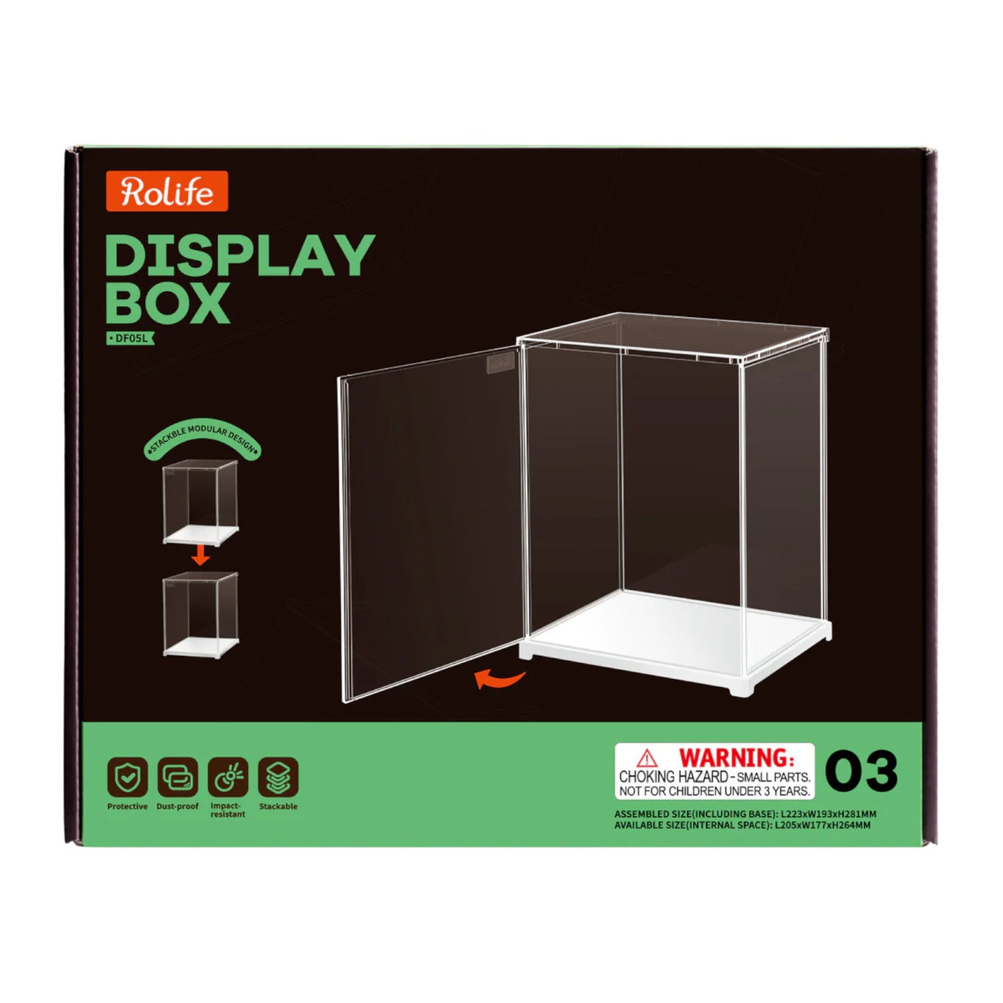 Rolife Clear Display Case Portrait Size M 3D Puzzle DF05L Alternate 10