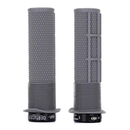 DMR Brendog Deathgrip Flange Thick Grey Bike Handlebar Grips Grey Thick Flange