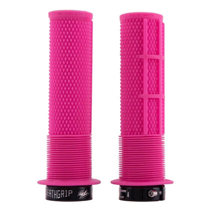 DMR Brendog Deathgrip Flange Thick Pink Bike Handlebar Grips Pink Thick Flange