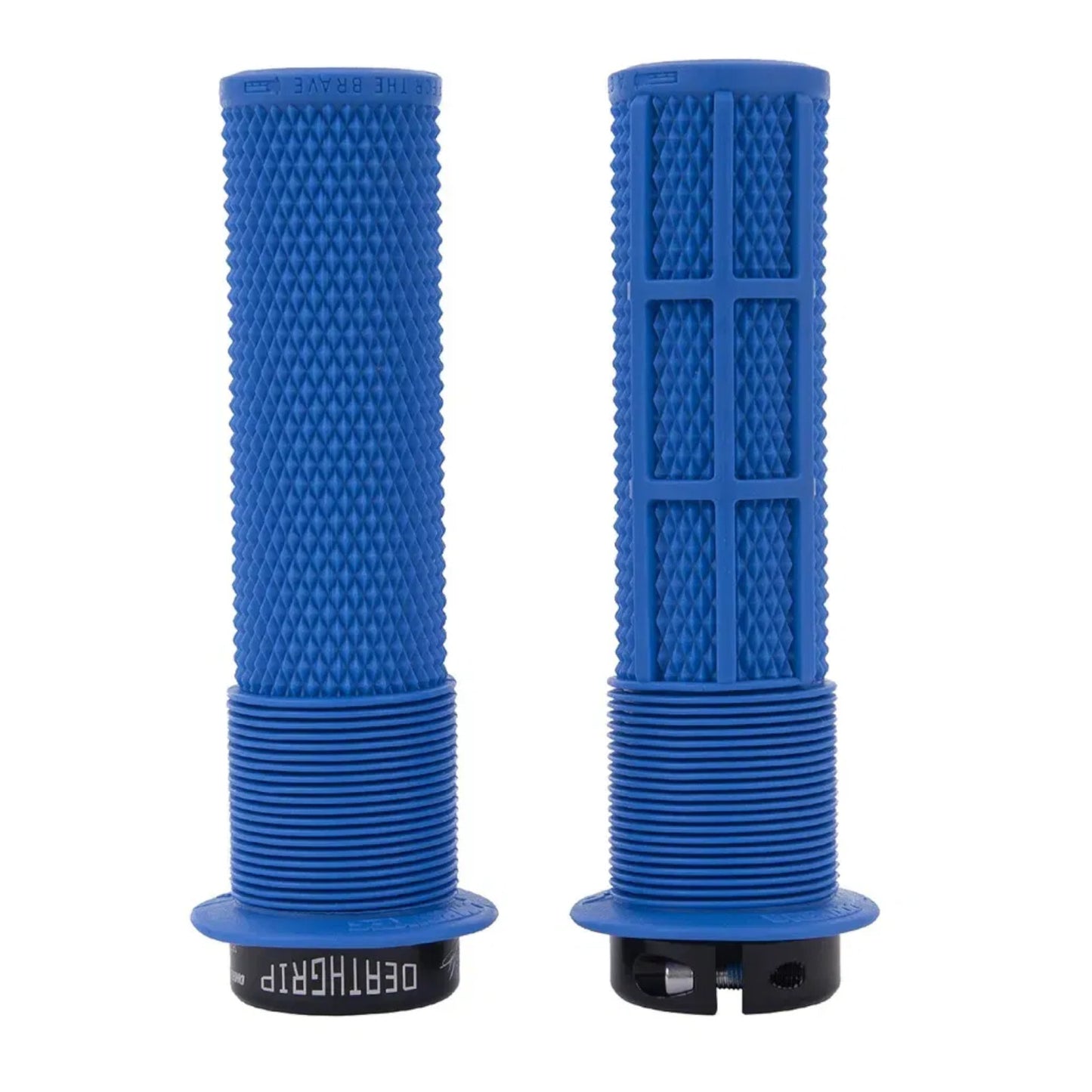 DMR Brendog Deathgrip Flange Thick Royal Blue Bike Handlebar Grips Royal Blue Thick Flange
