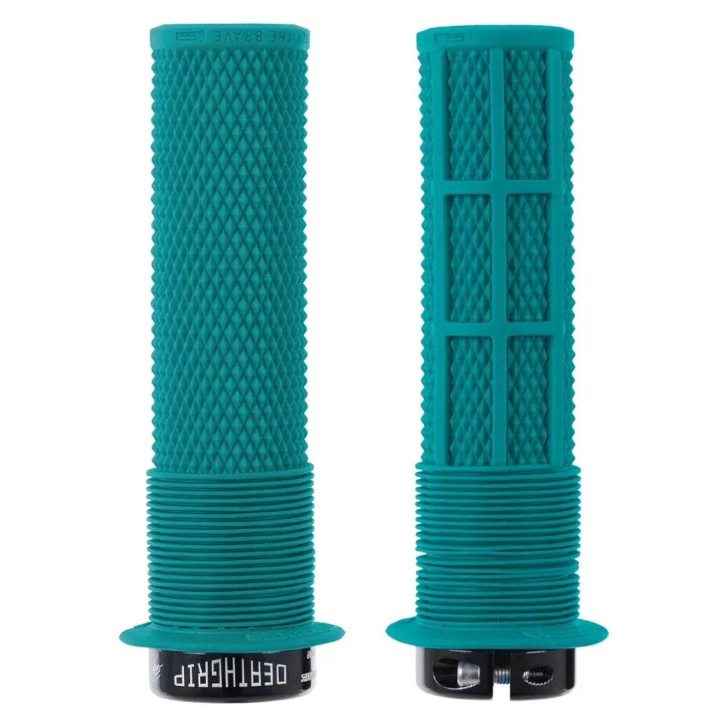 DMR Brendog Deathgrip Flange Thick Turquoise Bike Handlebar Grips Turquoise Thick Flange