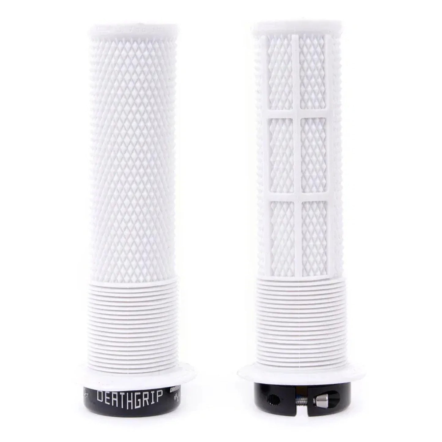 DMR Brendog Deathgrip Flange Thick White Bike Handlebar Grips White Thick Flange