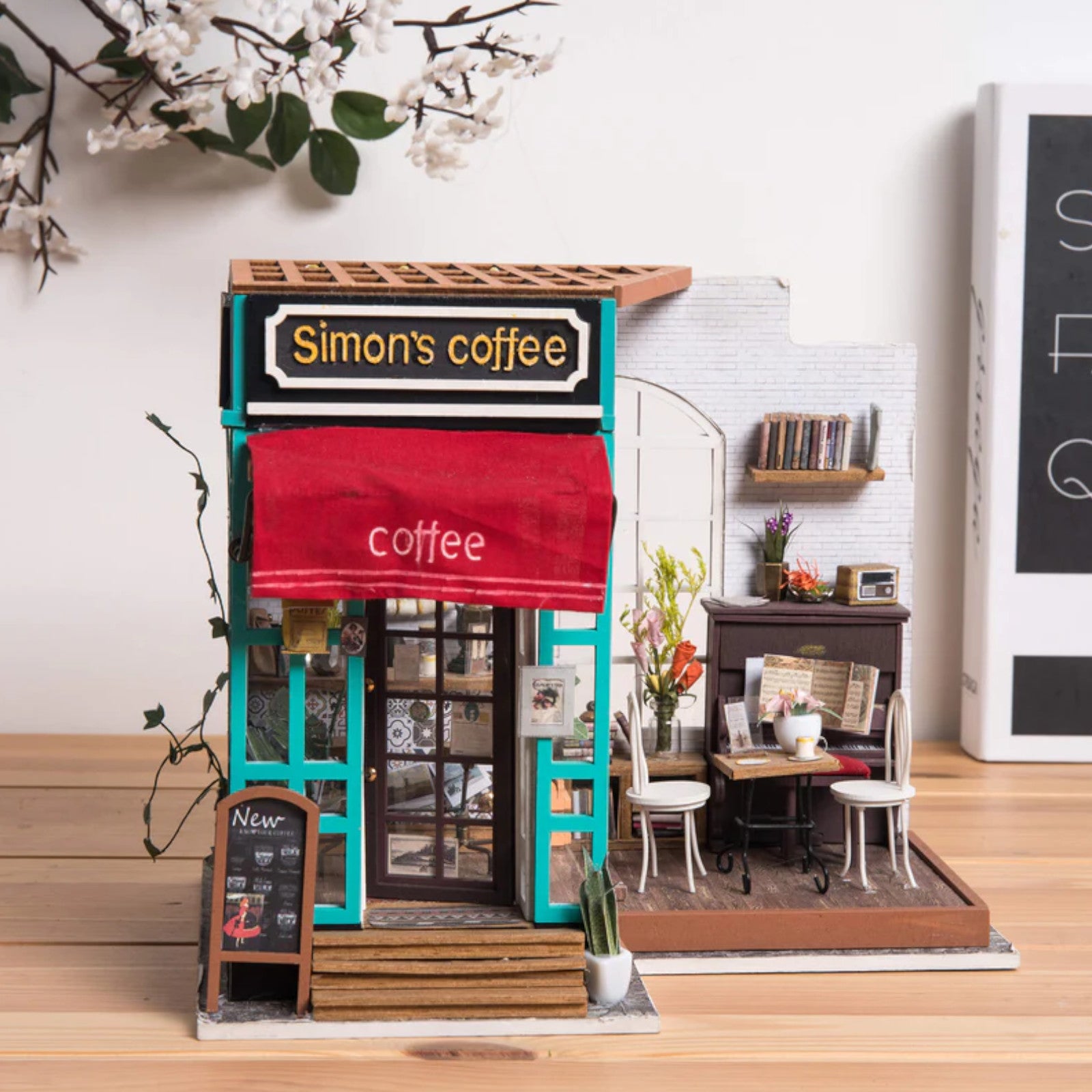 Rolife Simon’s Coffee DIY Miniature Dollhouse DG109 3D Puzzle Alternate 1