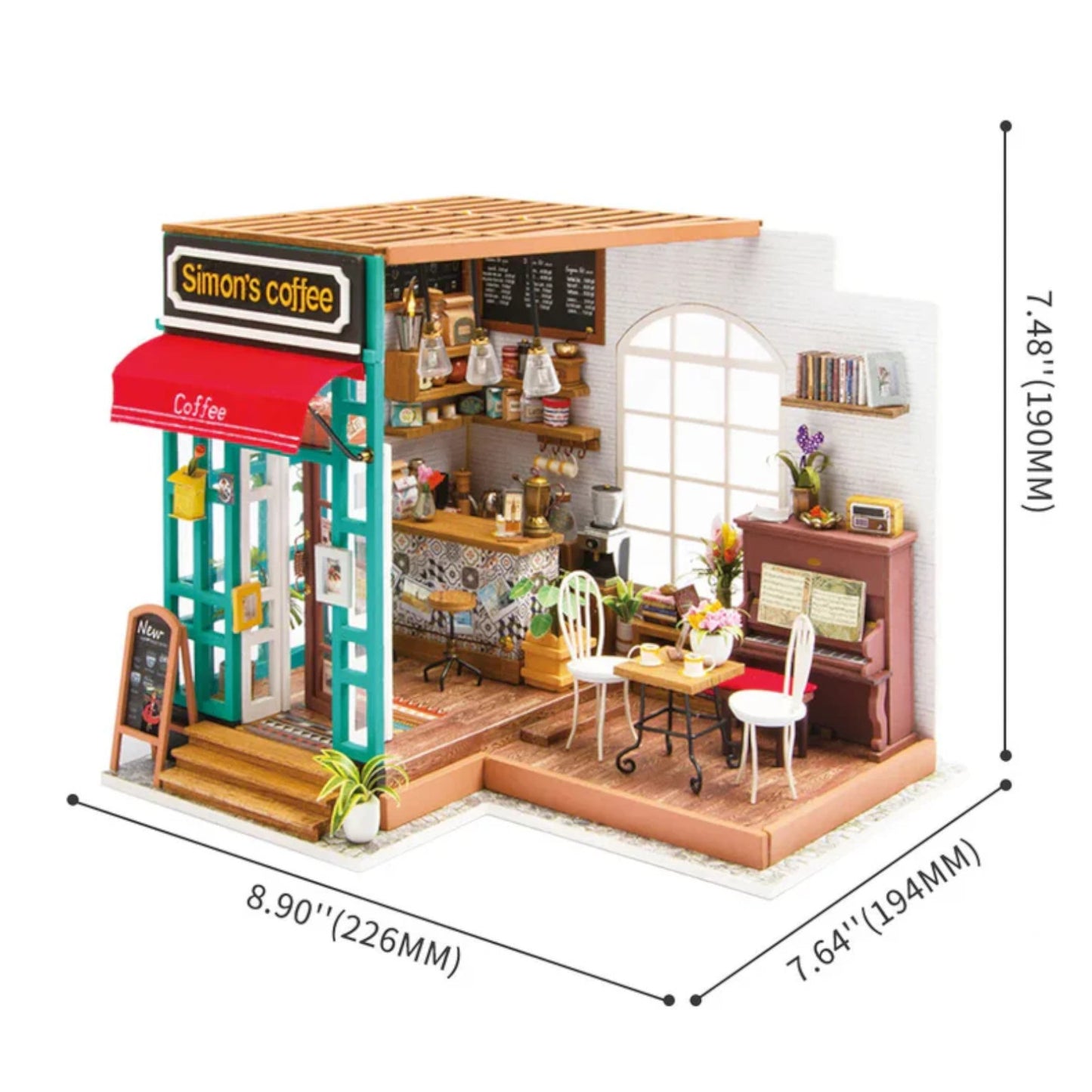 Rolife Simon’s Coffee DIY Miniature Dollhouse DG109 3D Puzzle Alternate 4