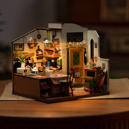 Rolife Cozy Kitchen DIY Miniature House Kit DG159 3D Puzzle Alternate 1