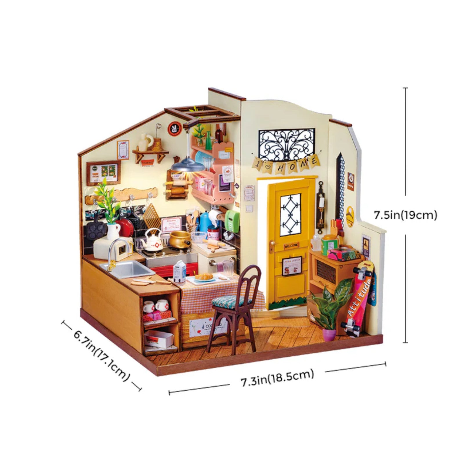 Rolife Cozy Kitchen DIY Miniature House Kit DG159 3D Puzzle Alternate 4