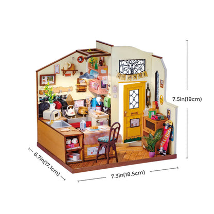 Rolife Cozy Kitchen DIY Miniature House Kit DG159 3D Puzzle Alternate 4