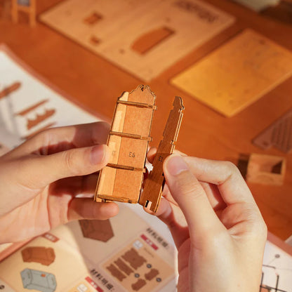 Rolife Corner Bookstore DIY Miniature House Kit DG164 3D Puzzle Alternate 2