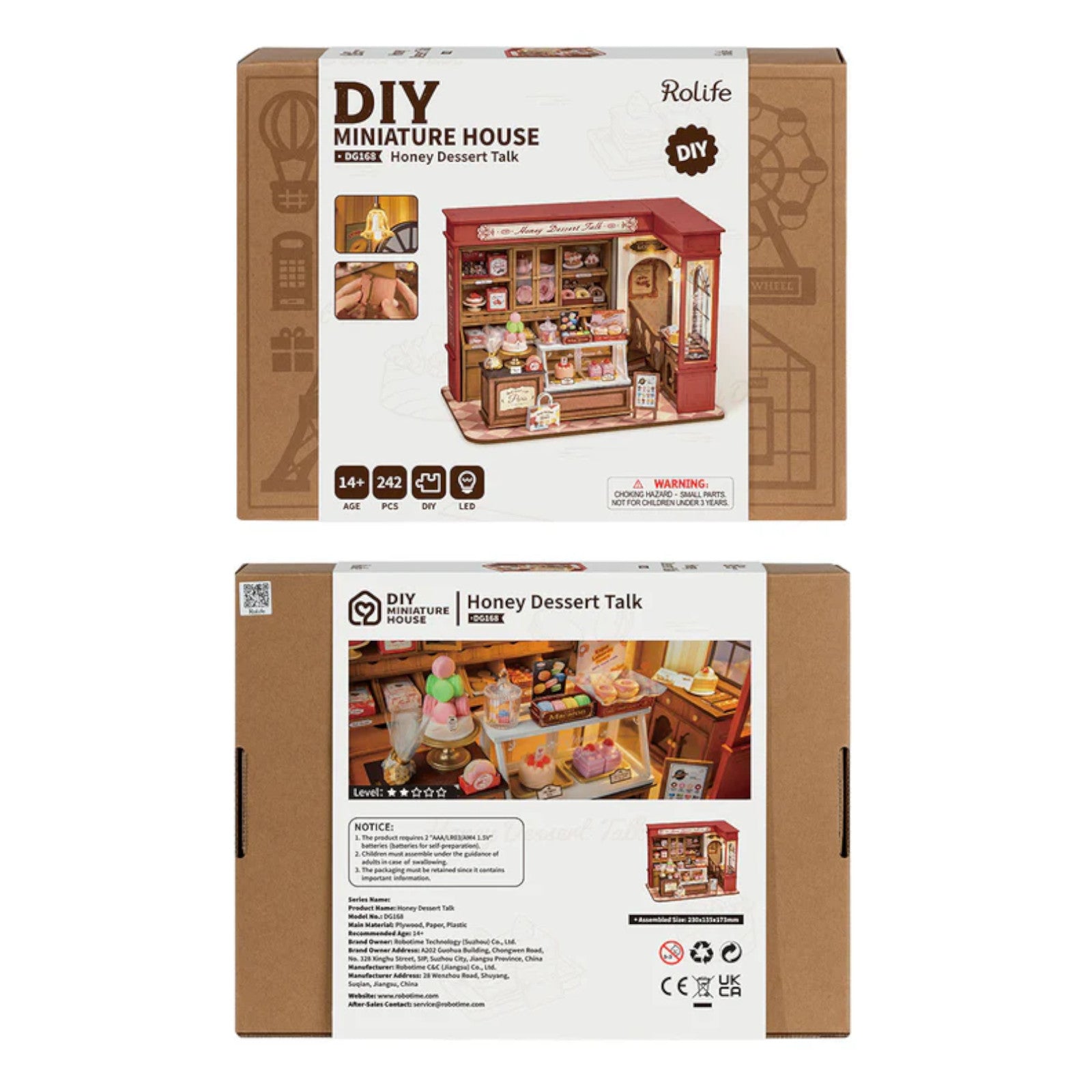Rolife Honey Dessert Talk DIY Miniature House DG168 3D Puzzle Alternate 3