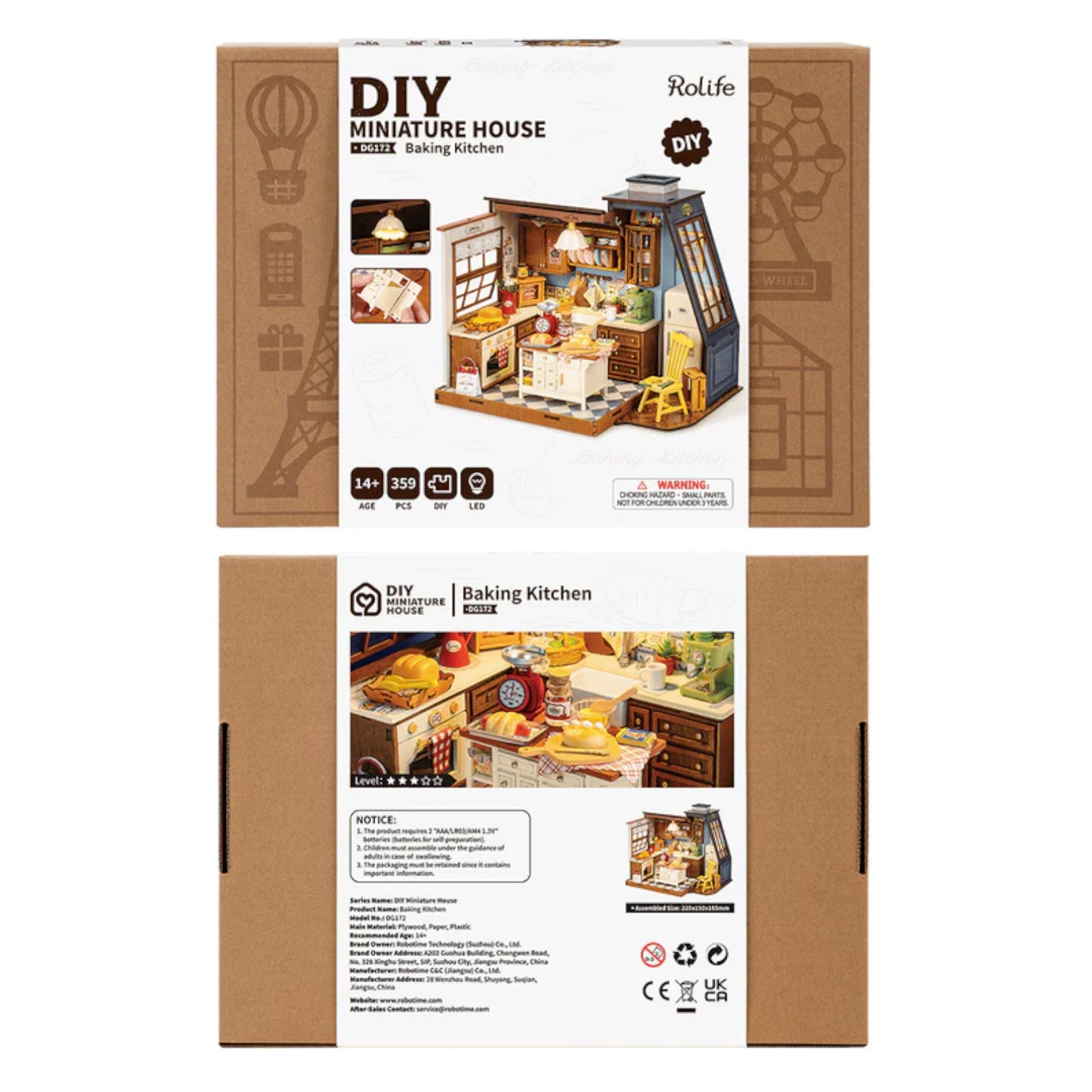 Rolife Baking Kitchen DIY Miniature House DG172 3D Puzzle Alternate 3