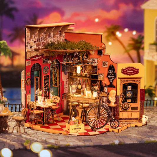 Rolife Cheers Bar & Dining DIY Miniature House DG173 3D Puzzle Alternate 1