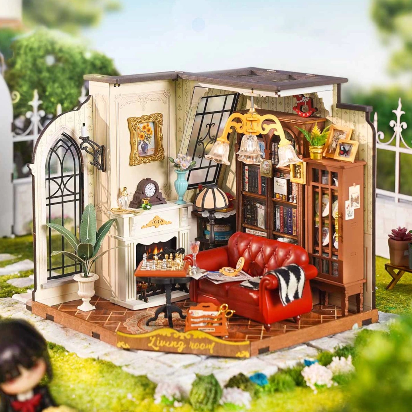 Rolife Catherine’s Living Room DIY Miniature House DG175 3D Puzzle Alternate 1