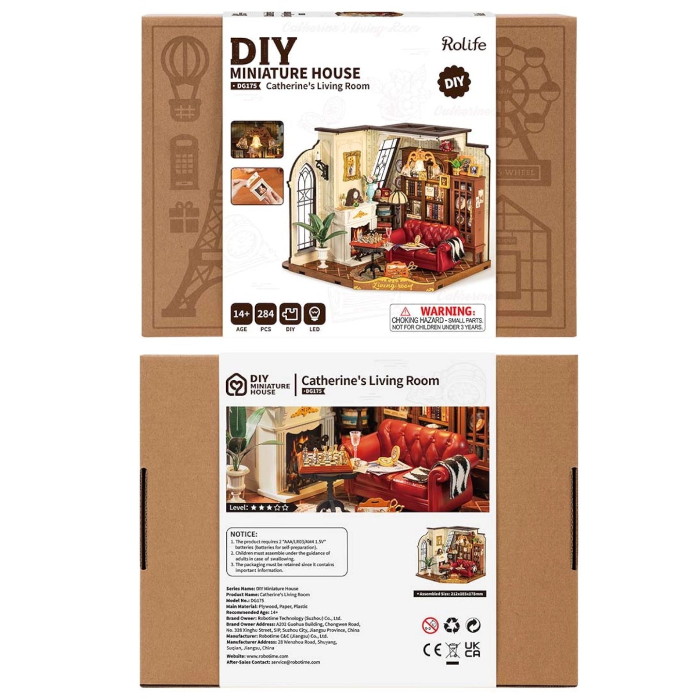 Rolife Catherine’s Living Room DIY Miniature House DG175 3D Puzzle Alternate 6