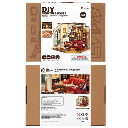 Rolife Catherine’s Living Room DIY Miniature House DG175 3D Puzzle Alternate 6