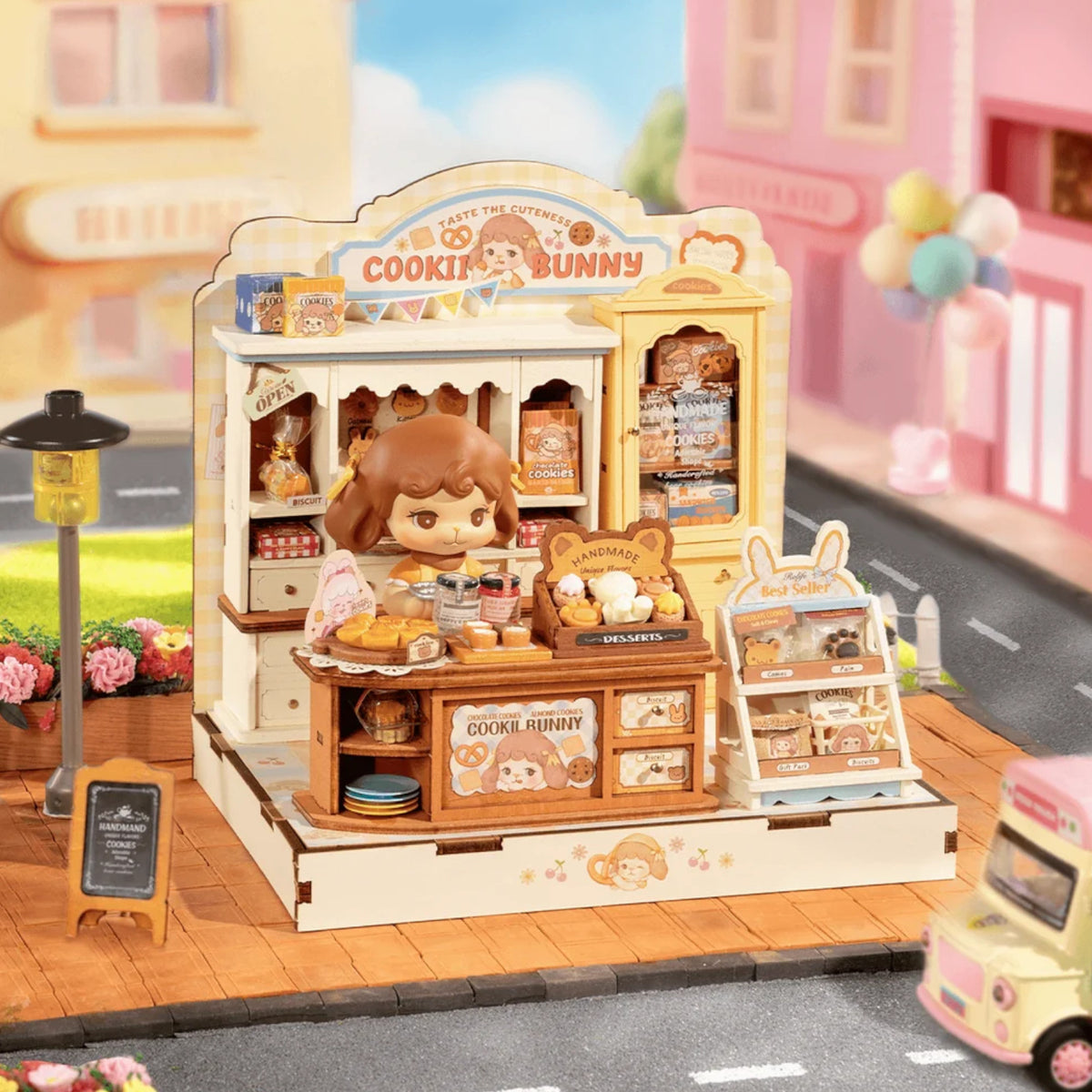Rolife Cookii Bunny's Cookie Shop DIY Miniature House DG177 3D Puzzle Alternate 1
