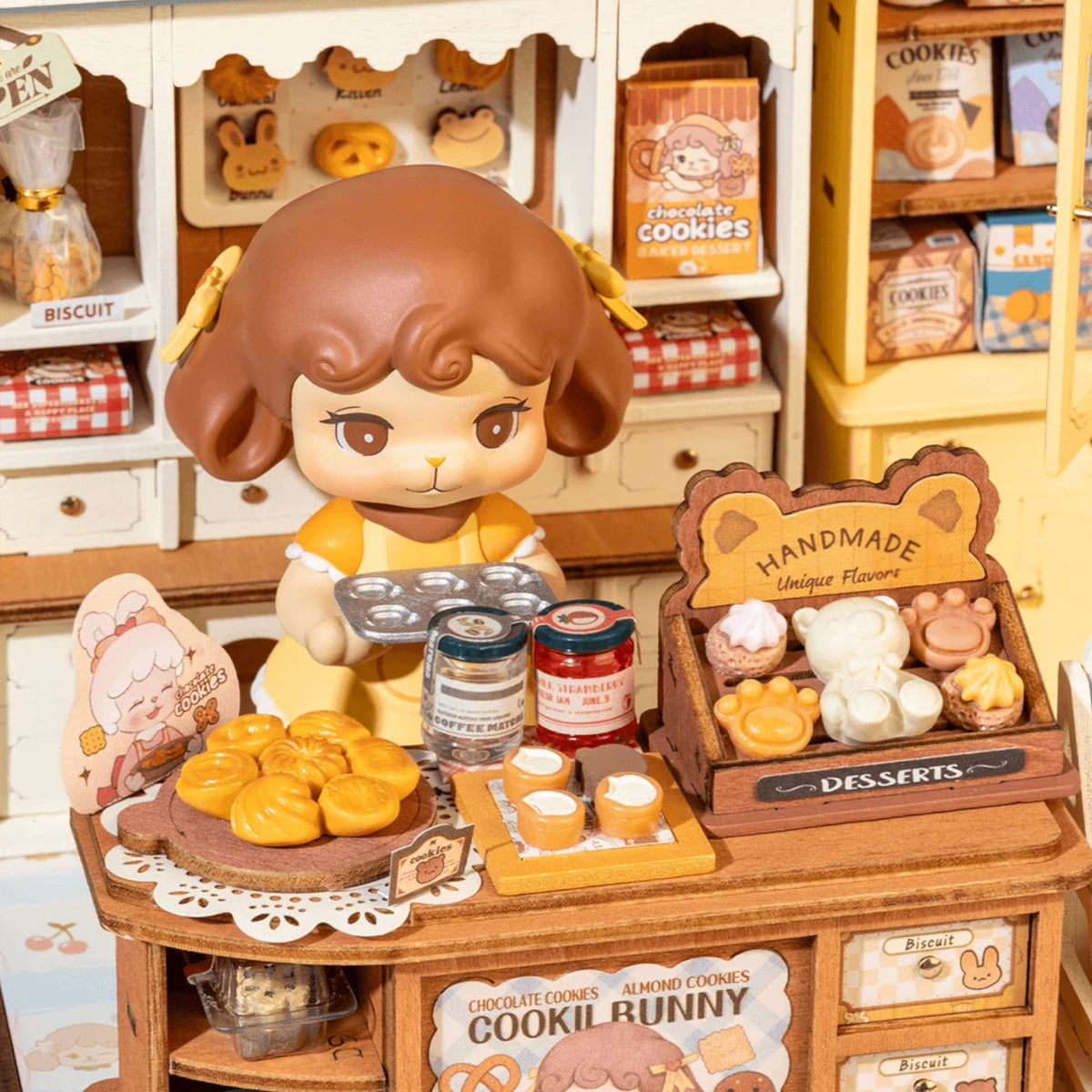 Rolife Cookii Bunny's Cookie Shop DIY Miniature House DG177 3D Puzzle Alternate 4