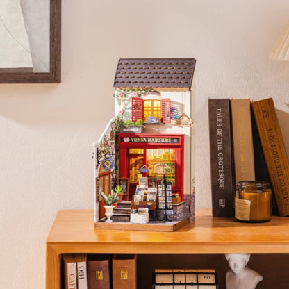 Rolife Vienna Bookstore DIY Miniature House DG183 3D Puzzle Alternate 1