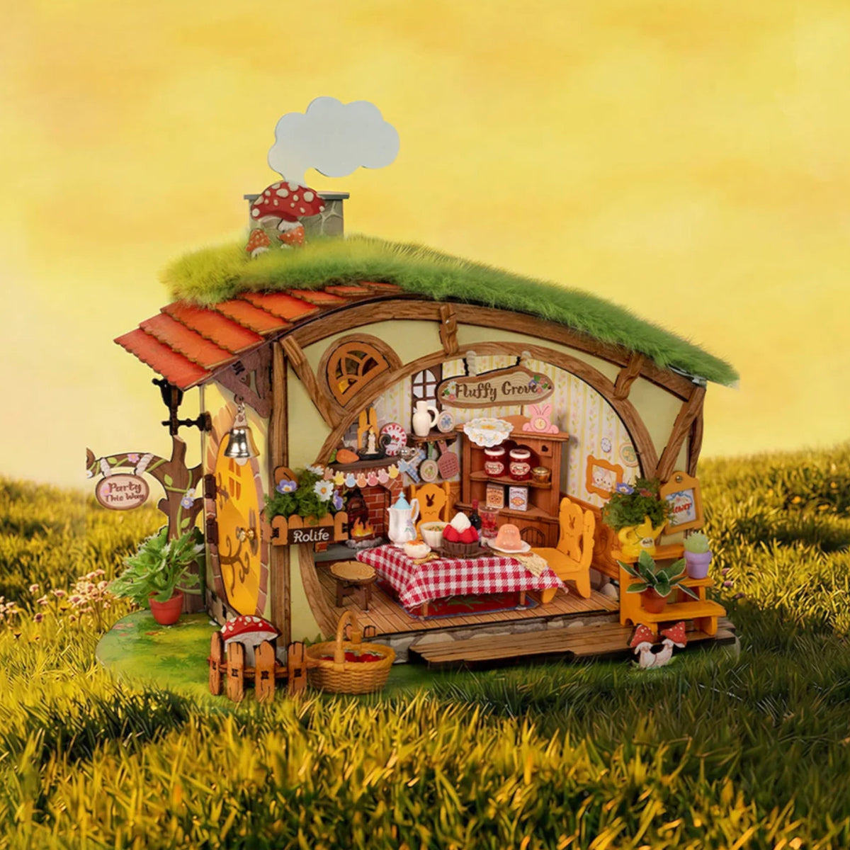 Rolife Fluffy Grove DIY Miniature House DG184 3D Puzzle Alternate 1
