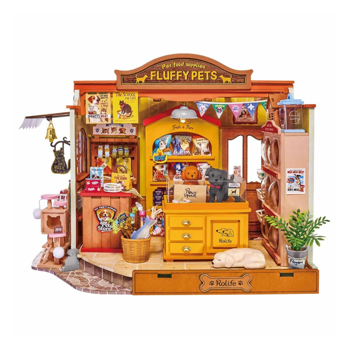 Rolife Fluffy Friends Store DIY Miniature House DG185 3D Puzzle