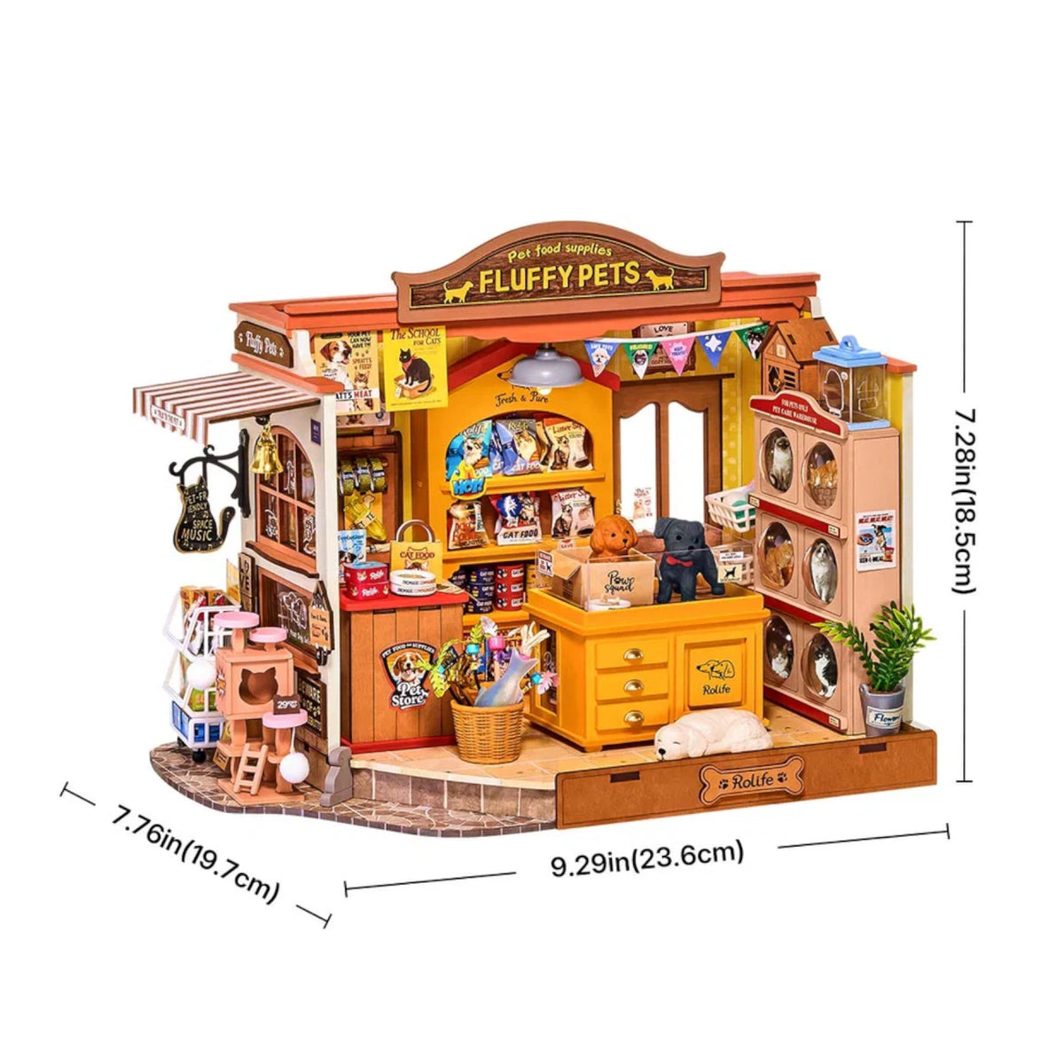 Rolife Fluffy Friends Store DIY Miniature House DG185 3D Puzzle Alternate 4