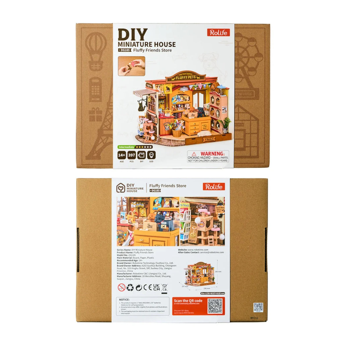 Rolife Fluffy Friends Store DIY Miniature House DG185 3D Puzzle Alternate 5