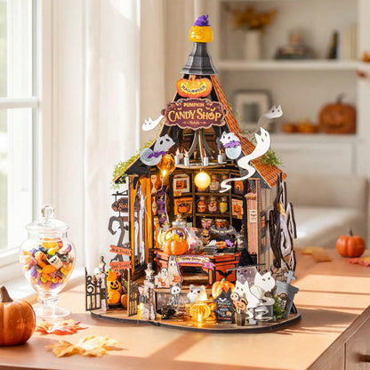 Rolife Haunted Candy House DIY Miniature House DG186 3D Puzzle Alternate 1