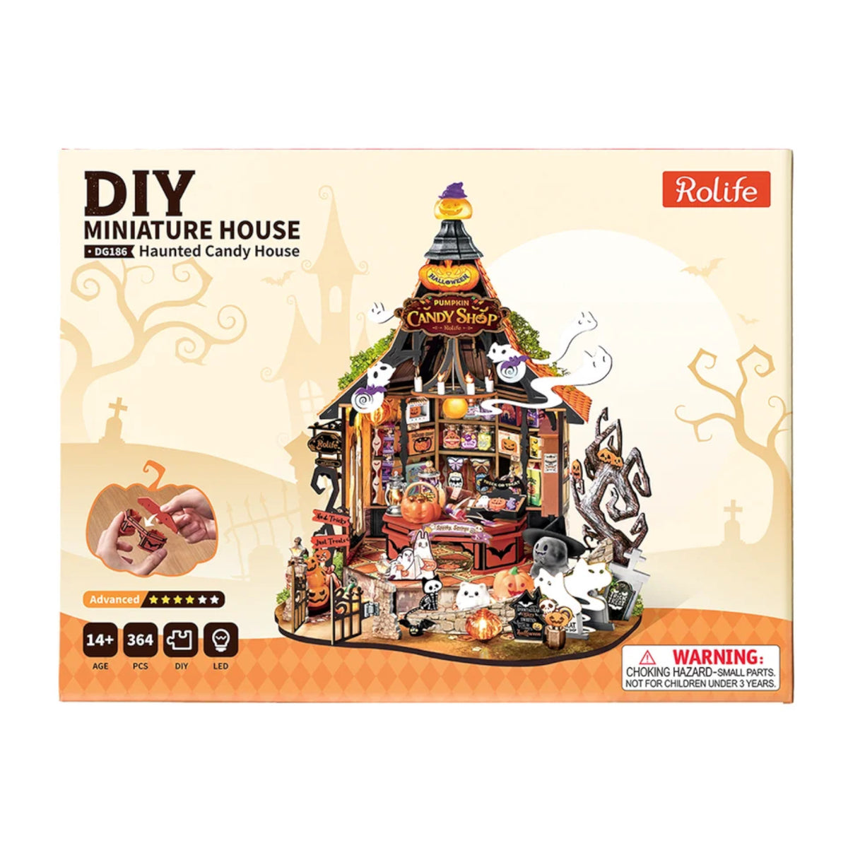 Rolife Haunted Candy House DIY Miniature House DG186 3D Puzzle Alternate 5