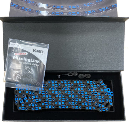 KMC X10 SL DLC 10 Speed Bike Chain Black/Blue Alternate 4